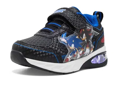 Josmo Sonic The Hedgehog Lighted Sneakers (toddler/little Kid) Boys Shoes Black/blue: 5 Toddler M, Synthet In Multi