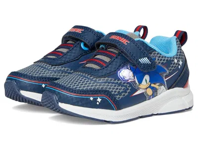 Josmo Sonic The Hedgehog Sneaker (toddler/little Kid) Boy's Shoes Navy/grey : 8 Toddler M, Synthetic