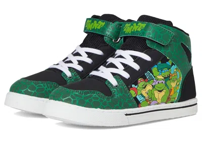 Josmo Teenage Mutant Ninja Turtles High Top Sneaker (little Kid/big Kid) Boy's Shoes Green/black : 2 Littl In Multi