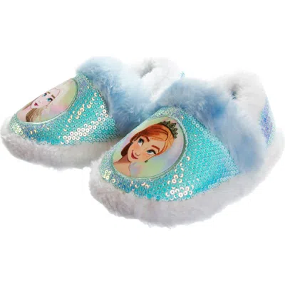 Josmo X Disney® Kids' Frozen Faux Fur Slipper In Blue/white
