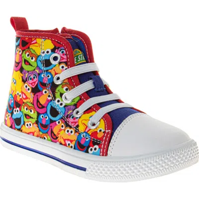 Josmo X Sesame Street® Kids' All Your Friends High Top Sneaker In Red Multi
