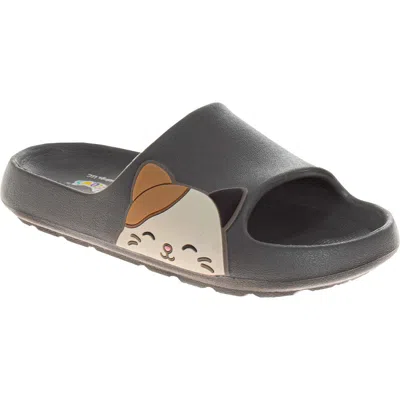 Josmo X Squishmallows Kids' Cameron The Cat Slide Slipper In Grey