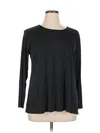 Jostar Long Sleeve Top Black Crew Neck Tops In Black