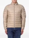 Jott Quilted Logo-patch Jacket In Neutral