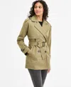 Jou Jou Juniors' Double-breasted Belted Trench Coat