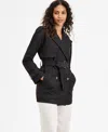 Jou Jou Juniors' Double-breasted Belted Trench Coat