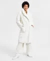 Jou Jou Juniors' Faux-fur Double-breasted Coat, Created For Macy's In Offwhite