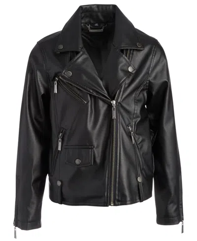 Jou Jou Kids' Little & Big Girls Oversized Moto Jacket In Black