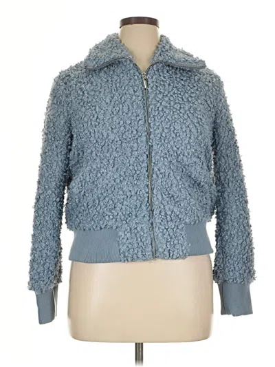Pre-owned Joujou Faux Fur Jacket In Blue