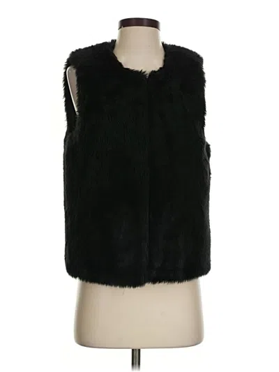 Pre-owned Joujou Faux Fur Vest In Black