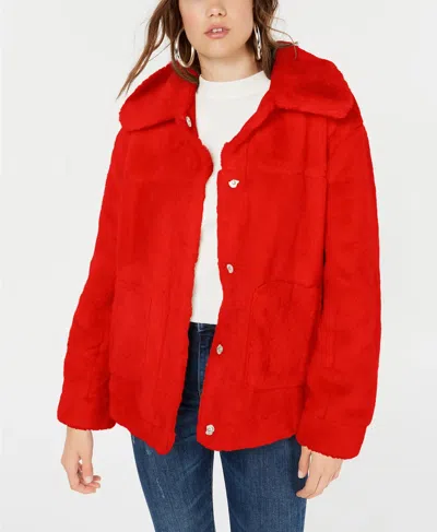 Joujou Jou Jou Juniors' Faux-fur Jacket In Orange