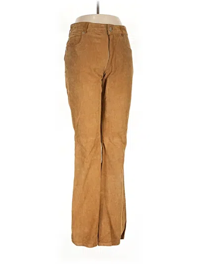 Pre-owned Joujou Leather Pants In Brown