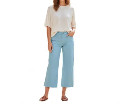 Joujou Wide Leg Crop Culotte Pants In Bahama Blue
