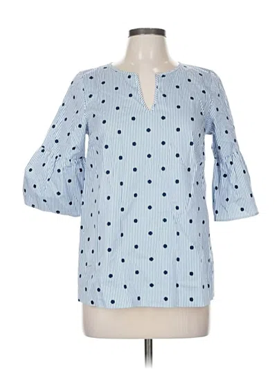 Pre-owned Joules 3/4 Sleeve Blouse In Blue