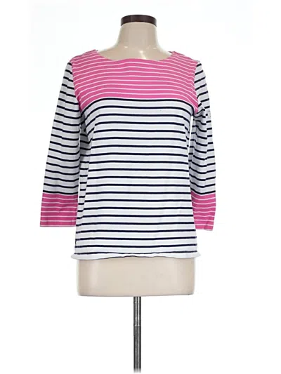 Pre-owned Joules 3/4 Sleeve Top Pink Boatneck Tops