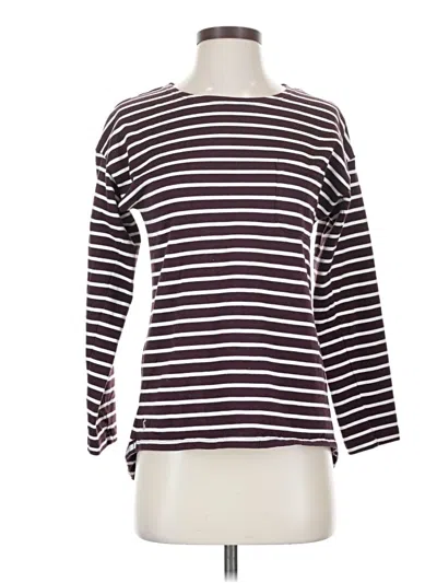 Pre-owned Joules 3/4 Sleeve T-shirt In Burgundy