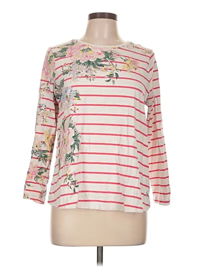 Pre-owned Joules 3/4 Sleeve T-shirt In Pink