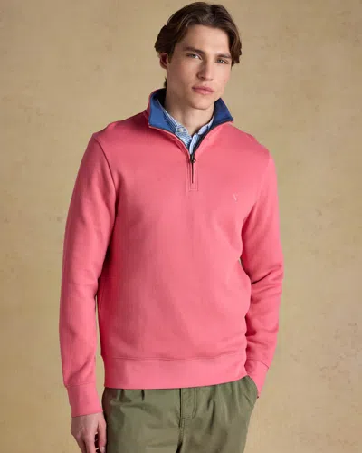 Joules Alistair Mens 1/4 Zip Sweatshirt In Pink