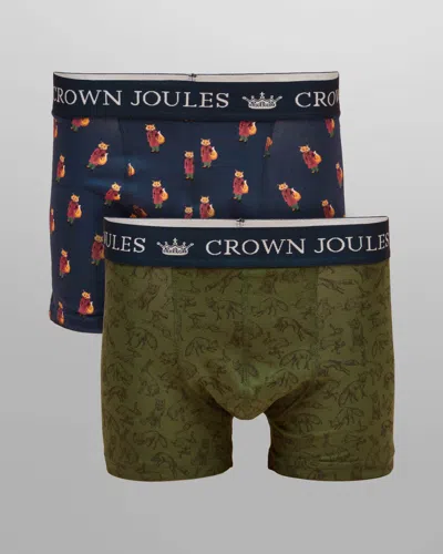 Joules Boxers In No Fox Given Green/navy
