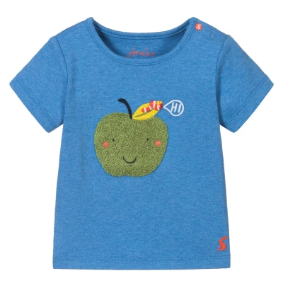 Joules Babies' Boys Blue Cotton Apple T-shirt
