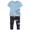 JOULES BOYS BLUE COTTON BABY TROUSER SET