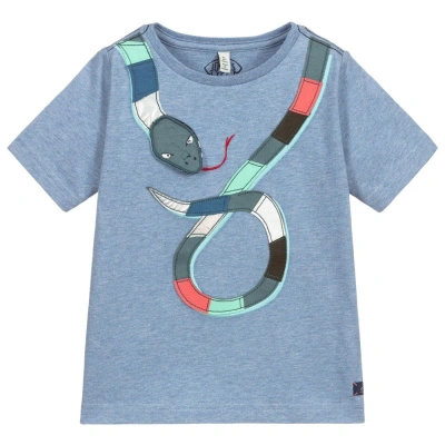 Joules Babies' Boys Blue Marl Snake T-shirt