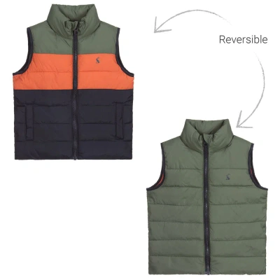 Joules Babies' Boys Green Reversible Gilet