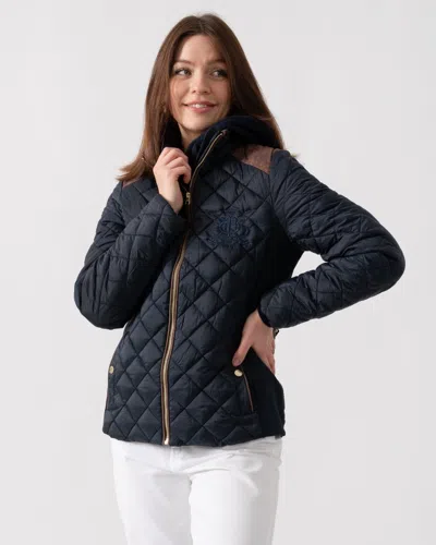 Joules Braemar Luxe Womens Quilted Jacket In Blue