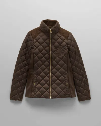 Joules Braemar Luxe Womens Quilted Jacket In Brown