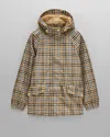 Joules Everdry Womens Packable Raincoat In Tan Check