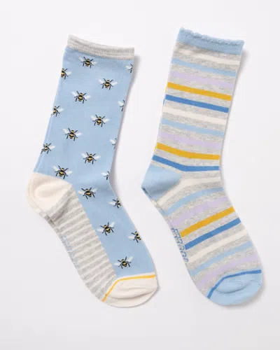 Joules Everyday 2 Pack Womens Socks In Multi