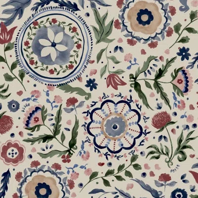 Joules Floral Double Roll In Antique White