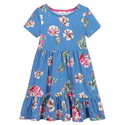 Joules Babies' Girls Blue Floral Cotton Dress