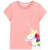 JOULES GIRLS PINK SPARKLY UNICORN T-SHIRT