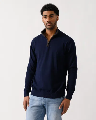 Joules Hillside Mens 1/4 Zip Jumper In Navy Blue