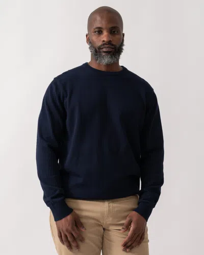 Joules Hillside Mens Crew Neck Jumper In Navy Blue