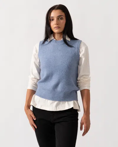 Joules Holly Womens Crew Neck Knit Tank Top In Blue