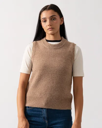 Joules Holly Womens Crew Neck Knit Tank Top In Brown