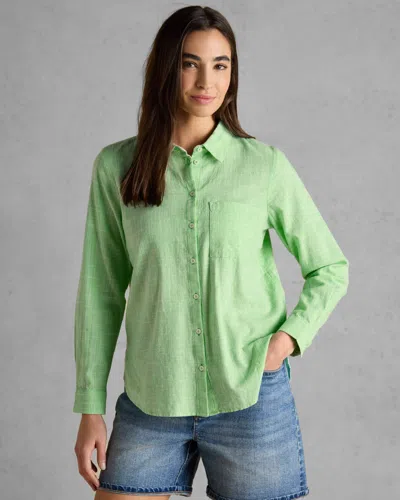 Joules Ida Womens Long Sleeve Shirt In Green