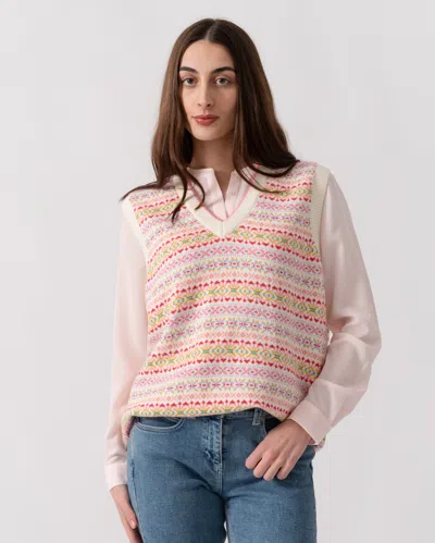 Joules Islay Womens V-neck Knit Tank Top In Multi