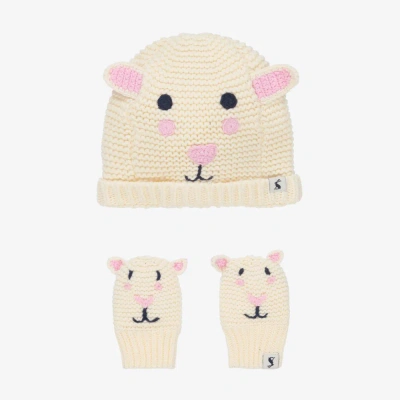 Joules Ivory Sheep Baby Hat Set