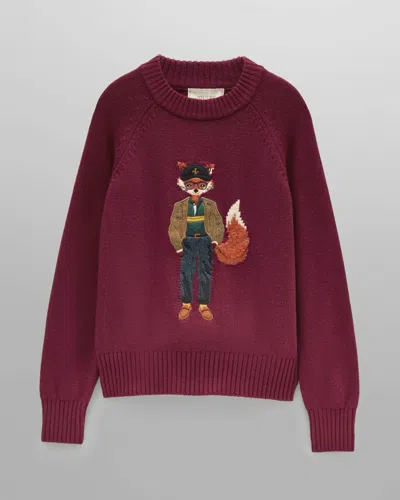 Joules Jonty Womens Jumper In Burgundy Red