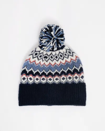Joules Kara Womens Bobble Hat In Blue