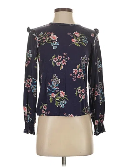 Pre-owned Joules Long Sleeve Blouse In Blue