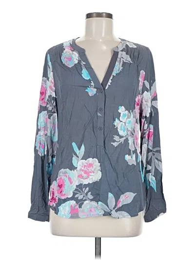 Pre-owned Joules Long Sleeve Blouse In Gray