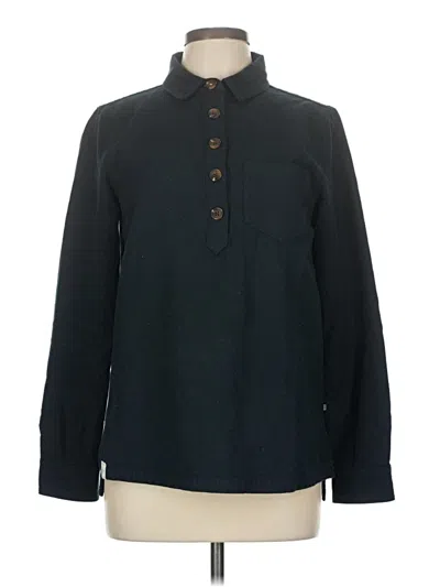 Pre-owned Joules Long Sleeve Button Down Shirt In Black
