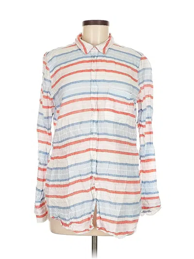 Pre-owned Joules Long Sleeve Button Down Shirt In Blue