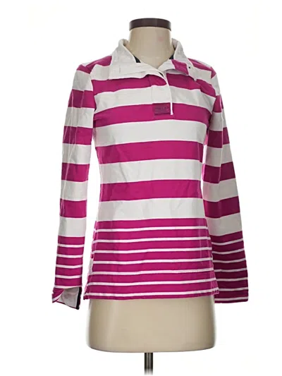 Pre-owned Joules Long Sleeve Polo Shirt In Pink