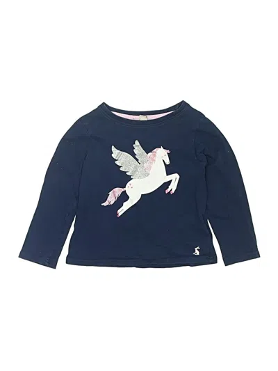 Pre-owned Joules Kids' Long Sleeve Top Blue Crew Neck Tops