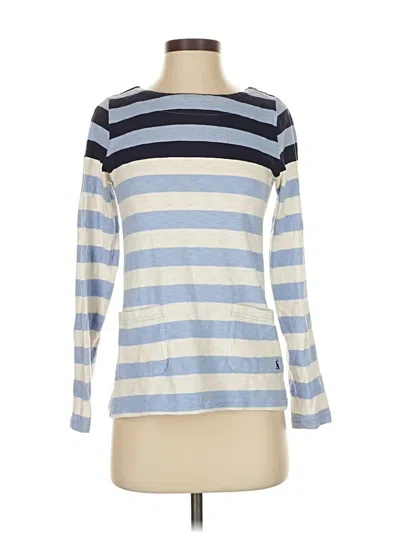 Pre-owned Joules Long Sleeve Top Blue Scoop Neck Tops